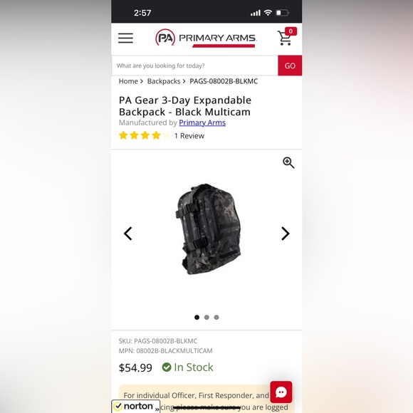 NWOT Multicam Black Primary Arms 3-Day Expandable Backpack - Picture 7 of 7